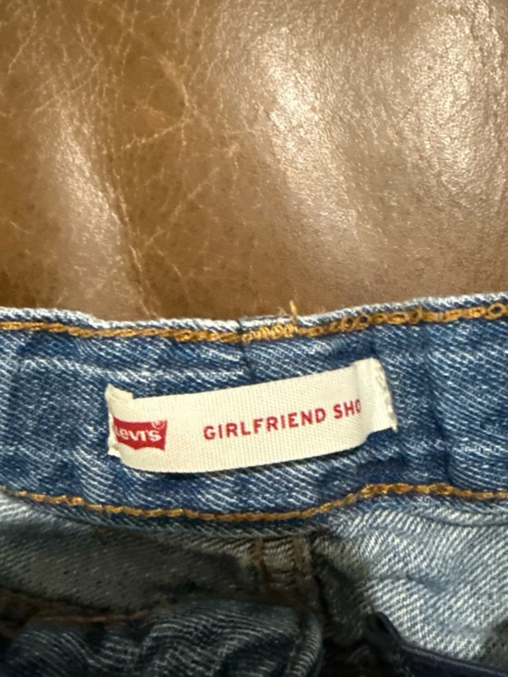 Levi's Light Blue Distressed Denim Shorts